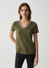 Ovs Faded-Effect Shirt With V Neck